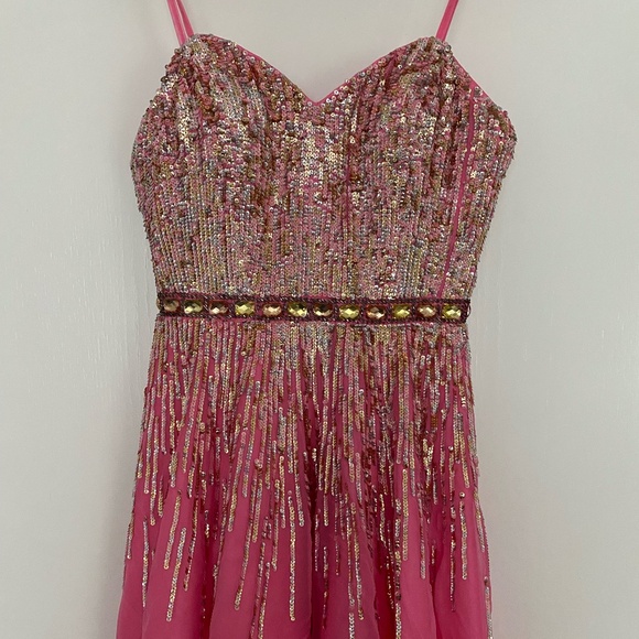 pink Sherri Hill dress - Picture 1 of 4